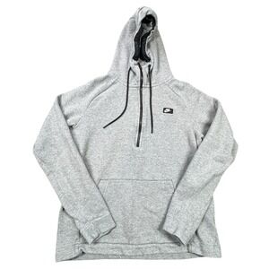 Nike Hoodie Mens L Gray Athletic Quarter Zip Pullover Sweatshirt Activewear
